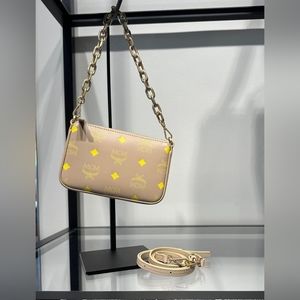 MCM Color Splash Logo Mini Pouch/Crossbody